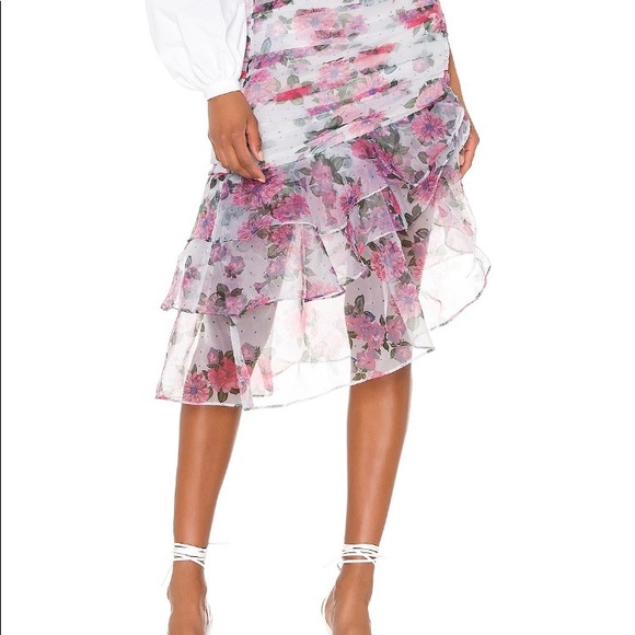 For Love & Lemons- Asymmetric Ruffle Skirt - Picture 4 of 5